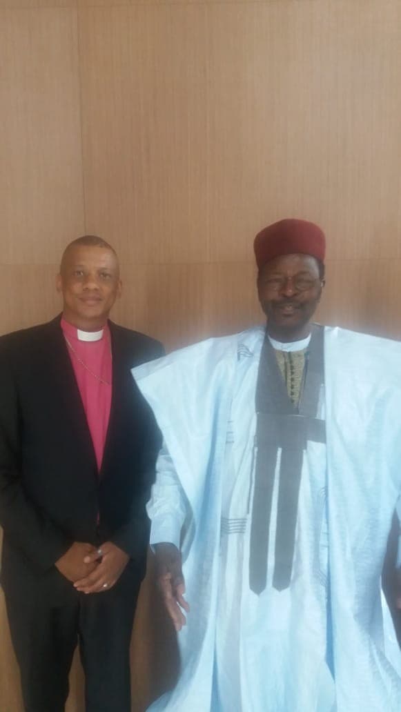 Bishop Harrington with Former President of Niger, Mahamane Ousmane
